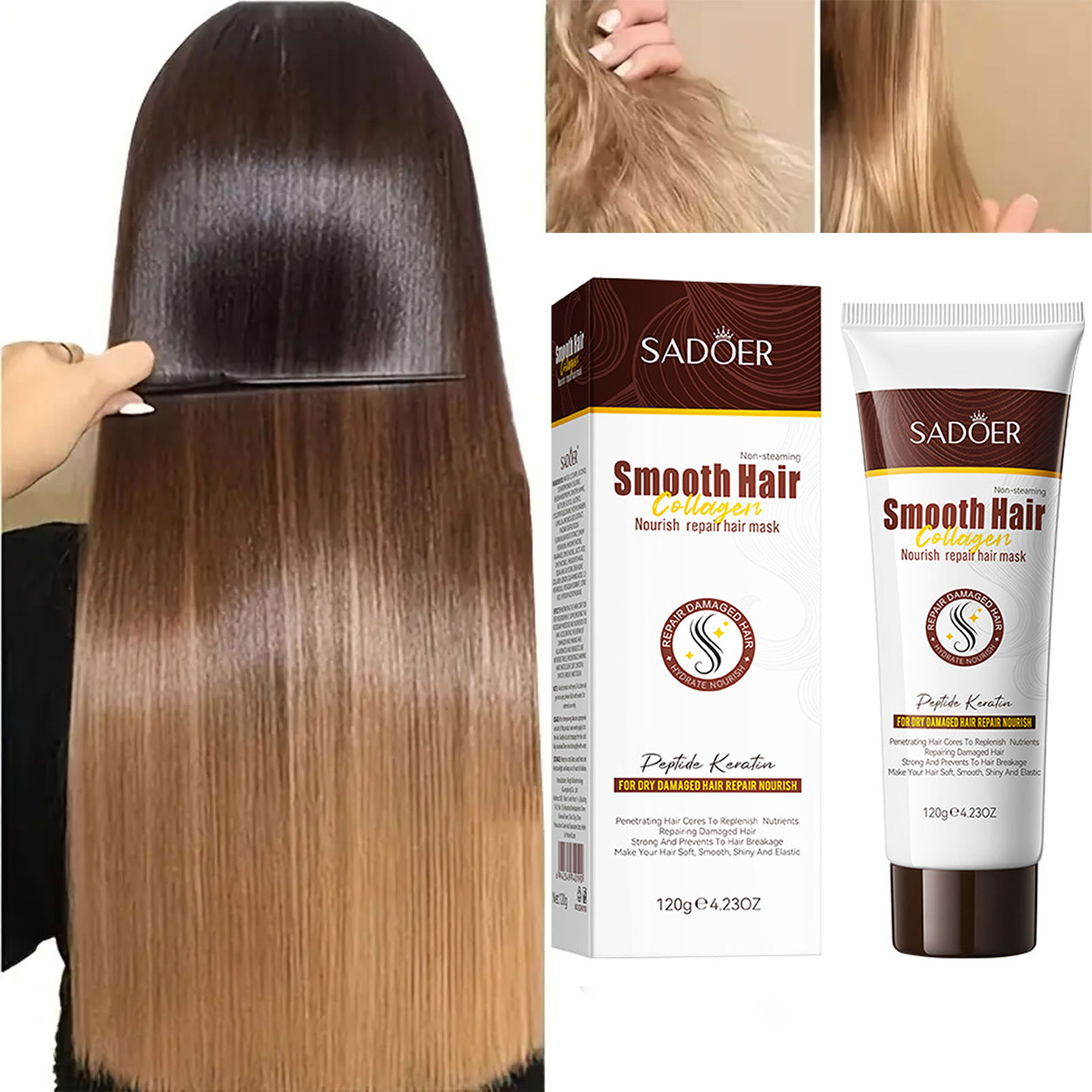 SADOER Masker Rambut Kolagen P - Deep Conditioner Mask ulasan dan harga